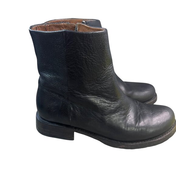 Black Leather Ankle Boots - Picture 3 of 11